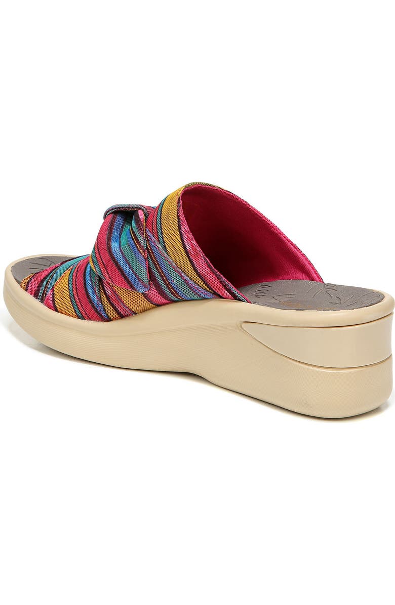 LifeStride Smile Wedge Slide Sandal, Alternate, color, Raspberry Fabric