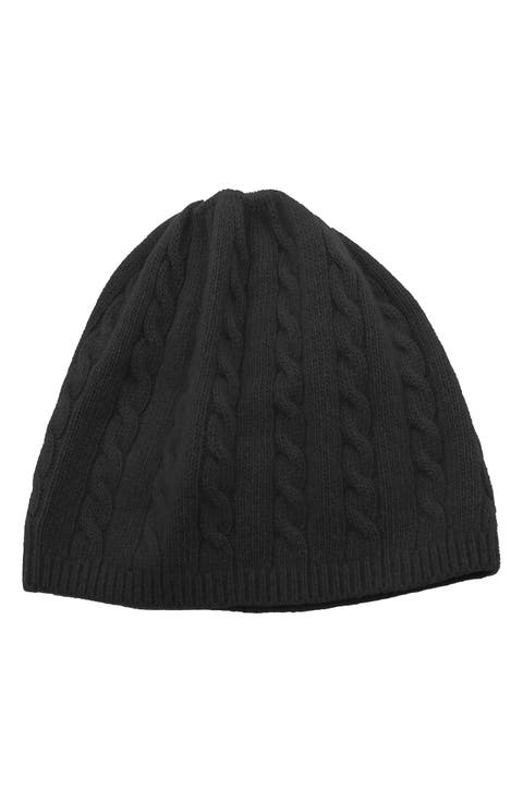 Cashmere Cable Knit Beanie