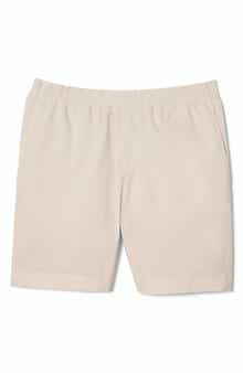 Relaxed Twill Drawstring Shorts