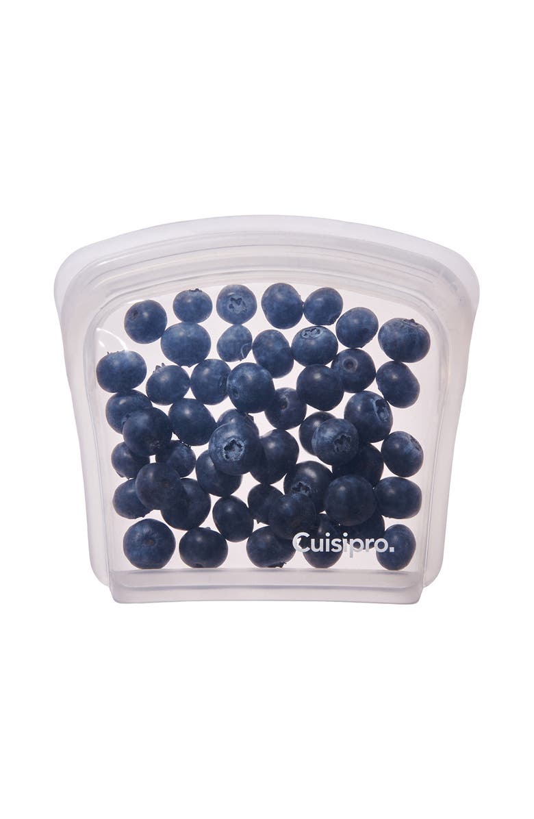 CUISIPRO Pack-It Silicone Reusable Storage Bag, Set of 2, 200ml/6.75 oz, Alternate, color, Clear