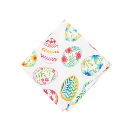 C & F Home C&f Home Colorful Easter Egg Charm & Plaid Cloth Napkins Set Of 6 In Green