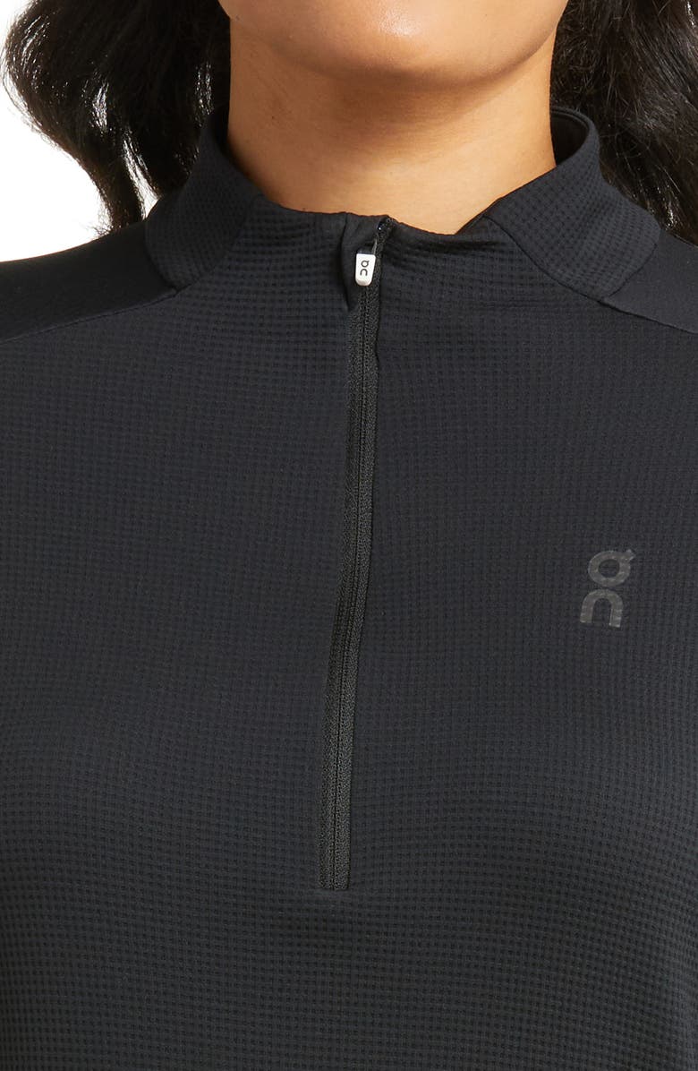 On Climate Knit Quarter-Zip Running Top, Alternate, color,