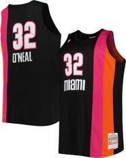 Mitchell & Ness Men's Mitchell & Ness Shaquille O'Neal Black Miami Heat Big & Tall Hardwood Classics 2005/06 Swingman Jersey