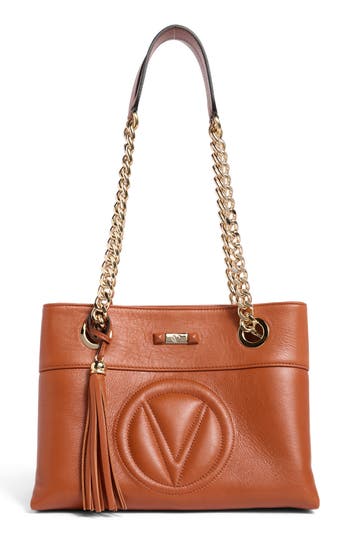 Valentino By Mario Valentino Kalo Signature Leather Tote Bag In Brown