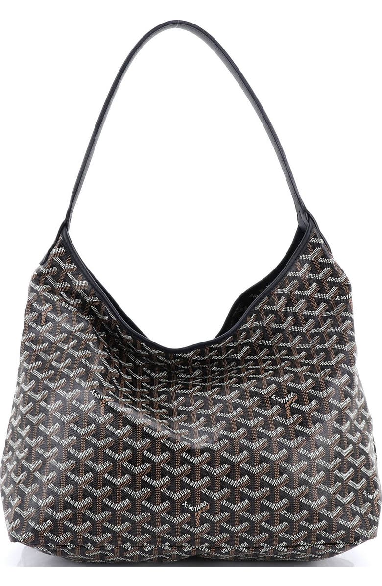 Pre-Owned Goyard Boheme Hobo Printed Coated Canvas, Alternate, color, Black