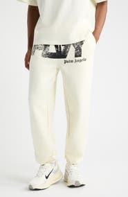 PLAY PALM ANGELS Logo Print Oversize Sweatpants
