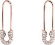 Spero London Pave Safety Pin Earring Jewelled Sterling Silver