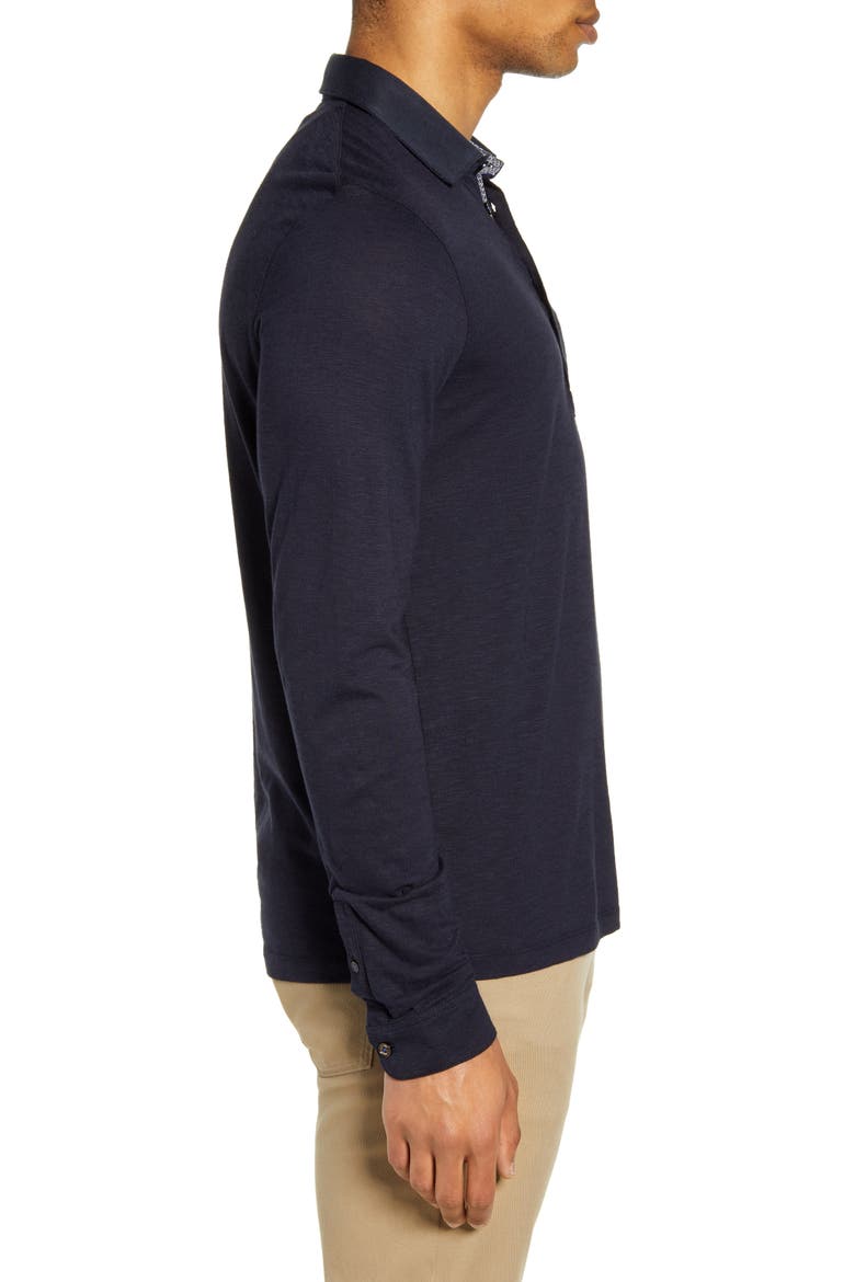 Slim Fit Slub Jersey Polo, Alternate, color, DARK NAVY