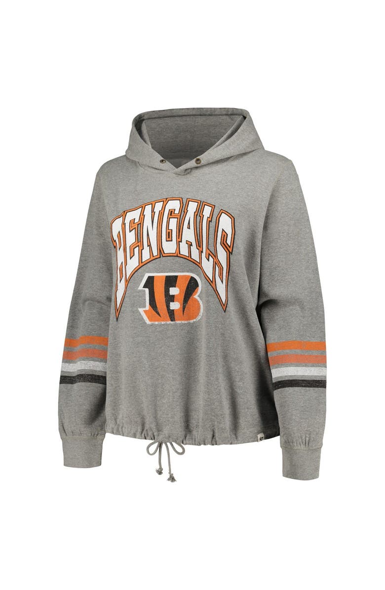 '47 Women's '47 Heather Gray Cincinnati Bengals Plus Size Upland Bennett Pullover Hoodie, Alternate, color, 