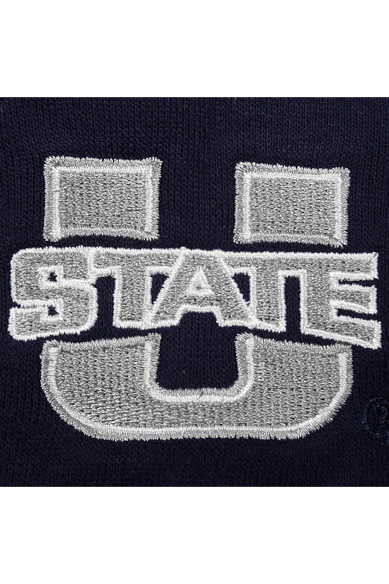 Women's Stadium Athletic Navy Utah State Aggies Arched Name Full-Zip Hoodie, Alternate, color, Navy
