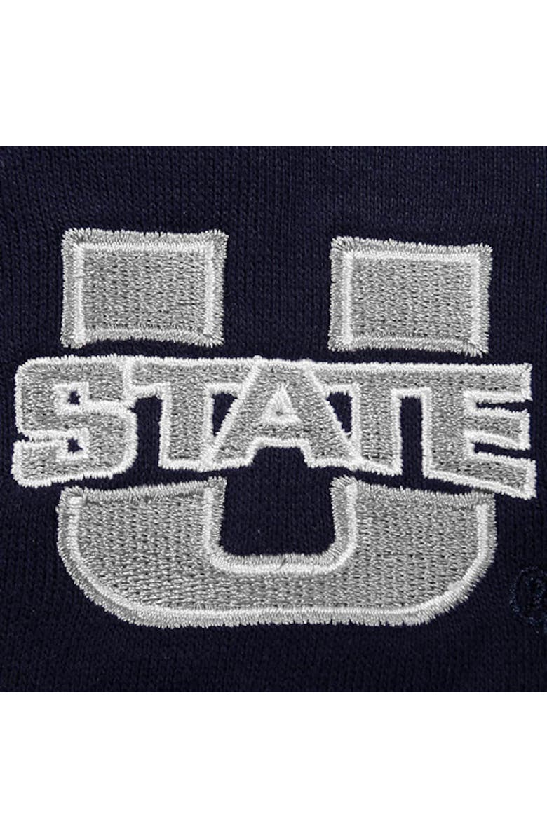 COLOSSEUM Women's Stadium Athletic Navy Utah State Aggies Arched Name Full-Zip Hoodie, Alternate, color, Navy