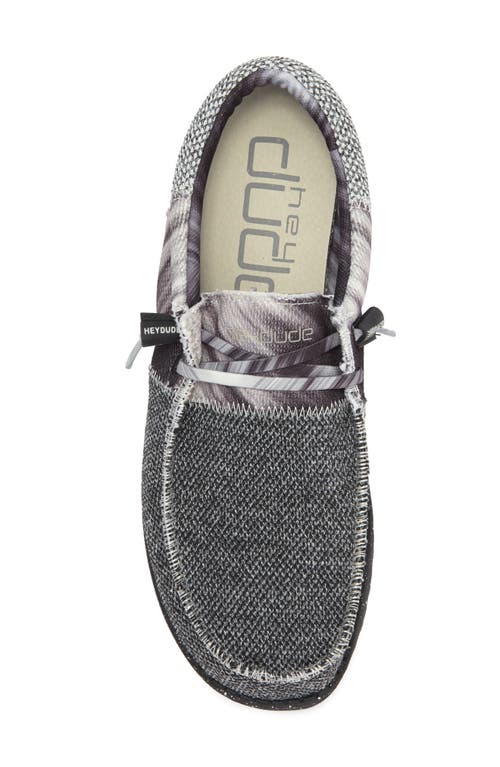 Hey Dude Wally Stretch Slip-on Shoe In Black/silver