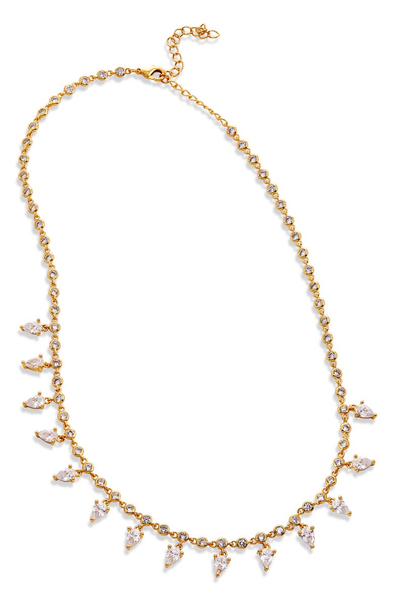 SAVVY CIE JEWELS Frontal Necklace, Main, color, Yellow