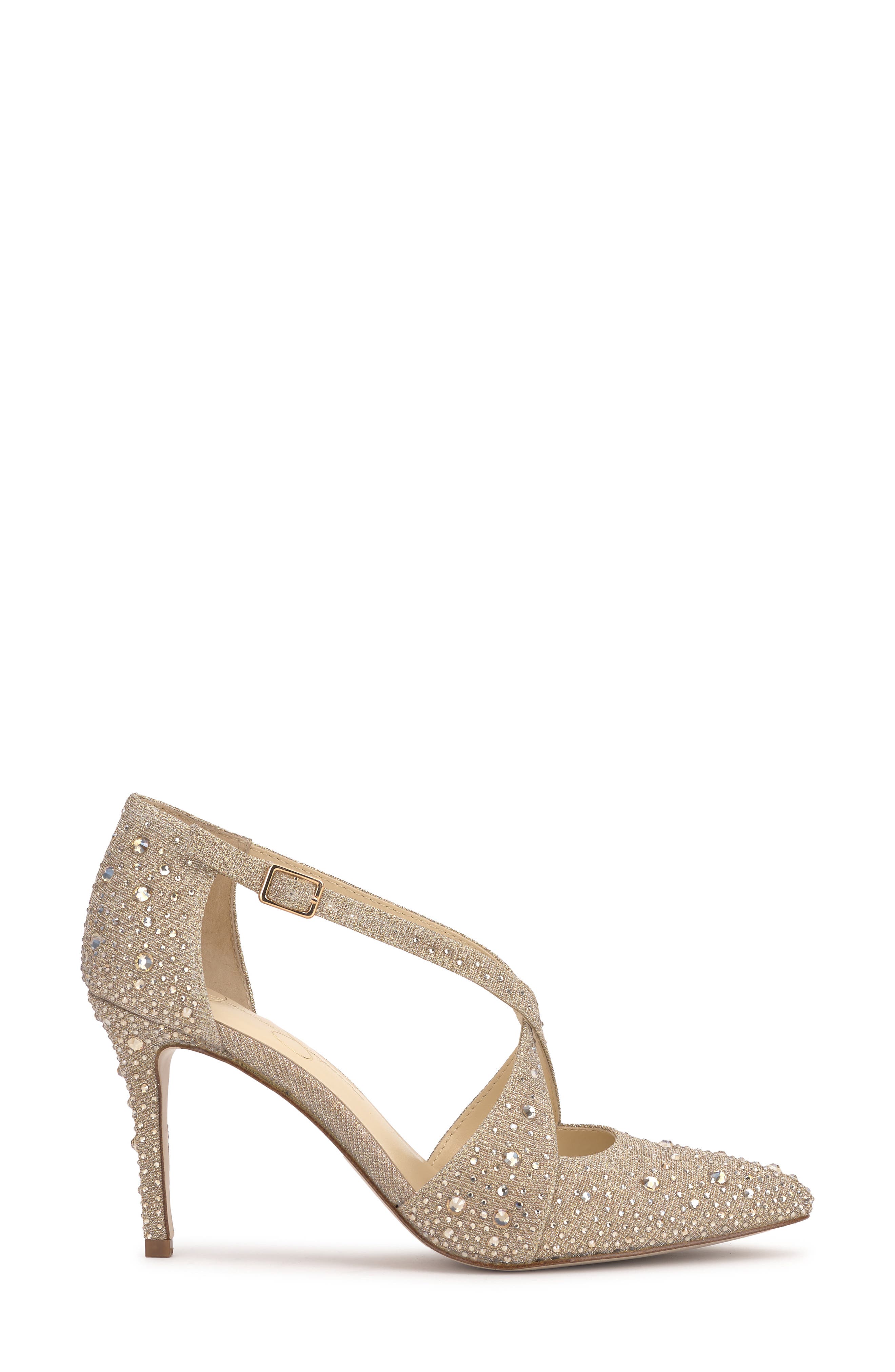 Accile Rhinestone Cluster Pump, Alternate, color, CHAMPAGNE