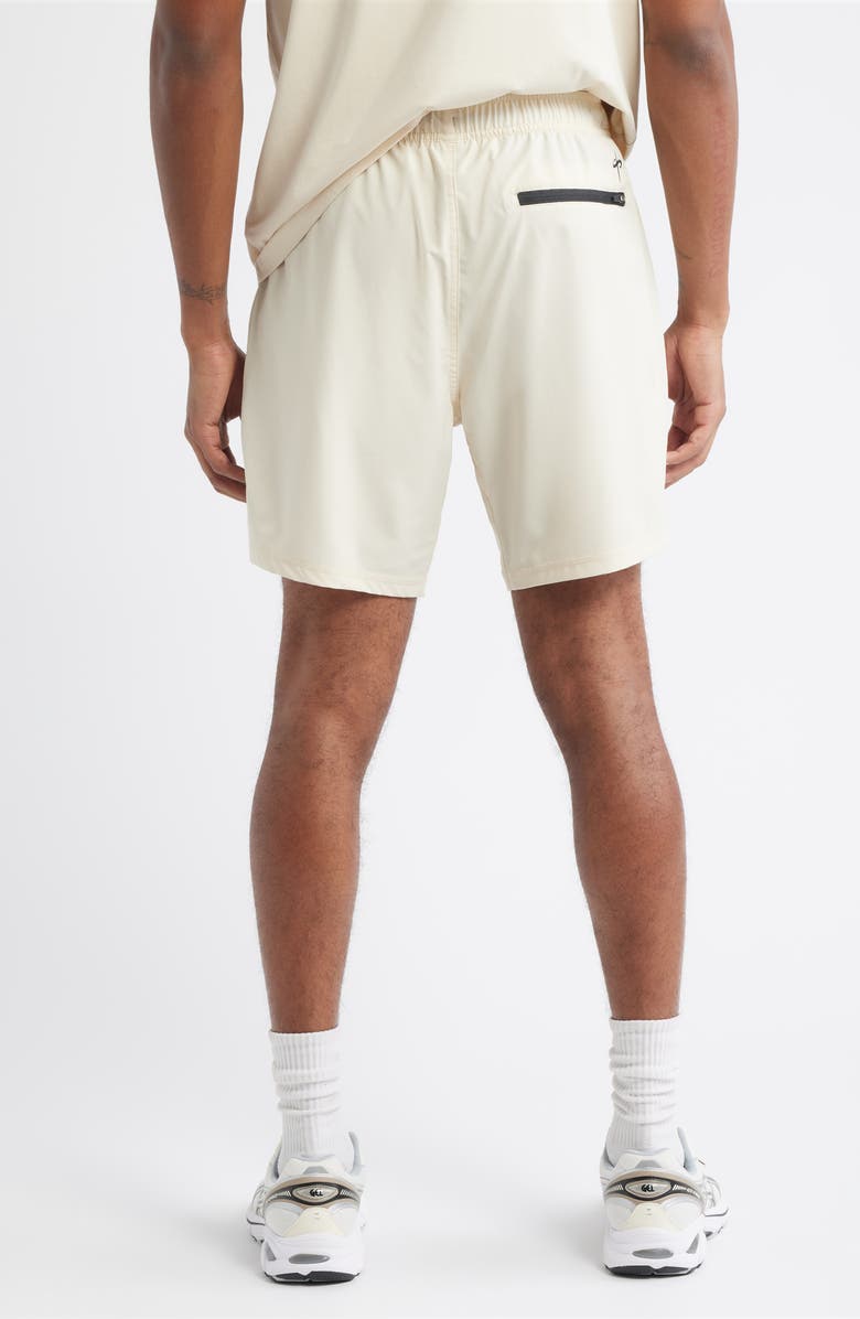 SANTO STUDIO Tempo Faith Over Fear Tech Shorts, Alternate, color, Cream