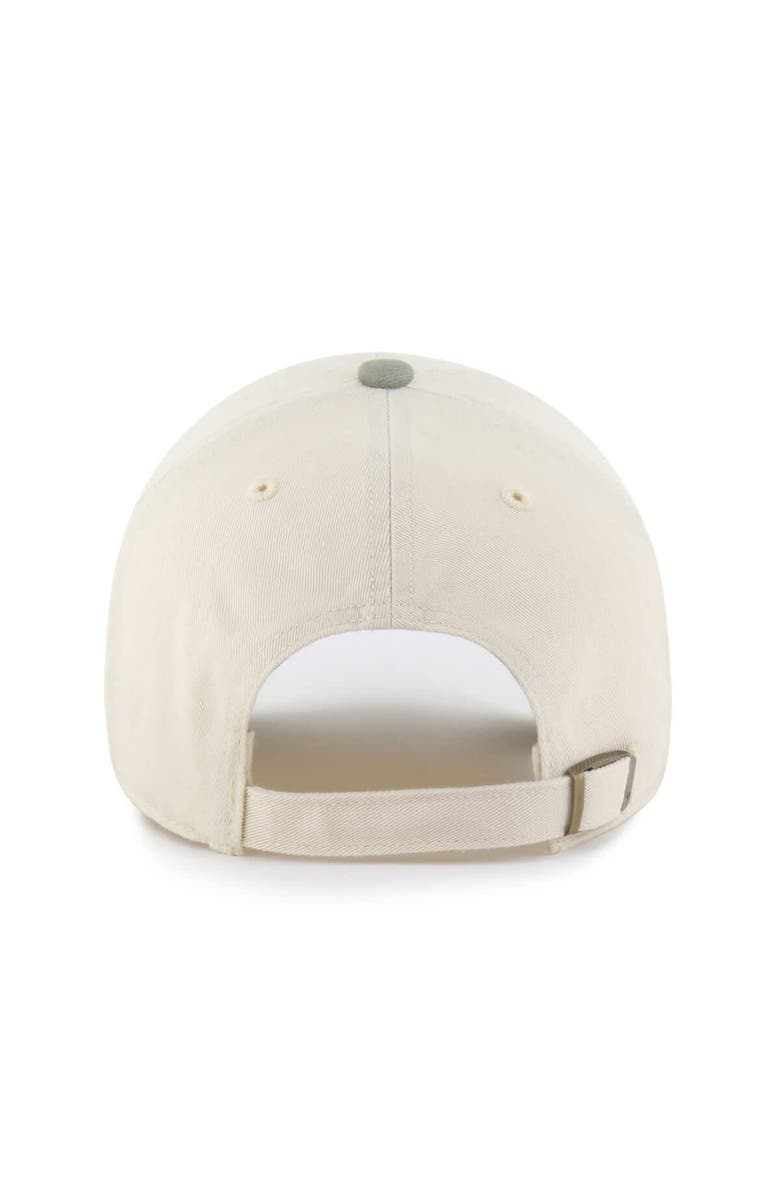 '47 Men's '47  Natural/Olive Texas Rangers Two-Tone Fashion Clean Up Adjustable Hat, Alternate, color, Natural