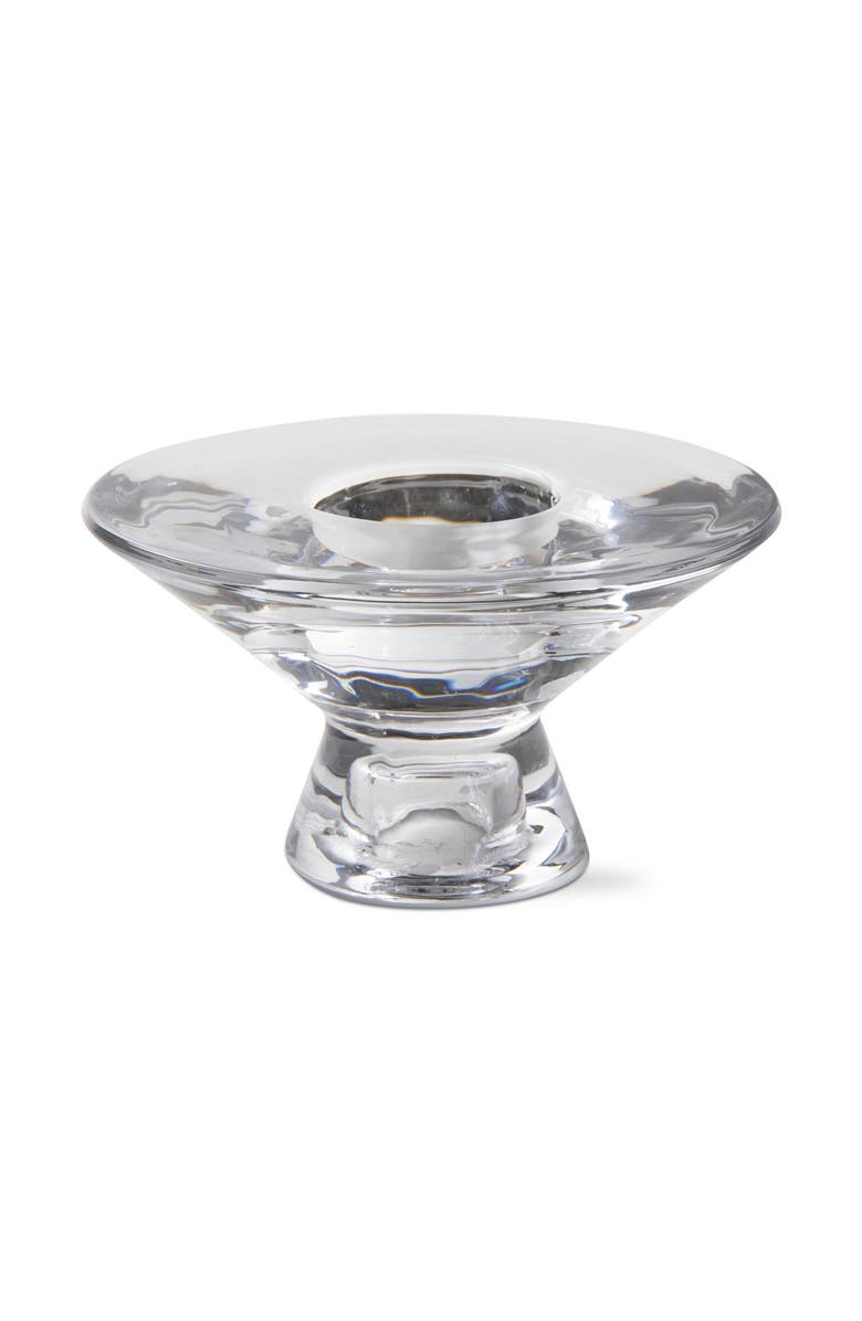 tag Aura Clear Glass Reversible Tealight and Taper Holder, Main, color, Clear