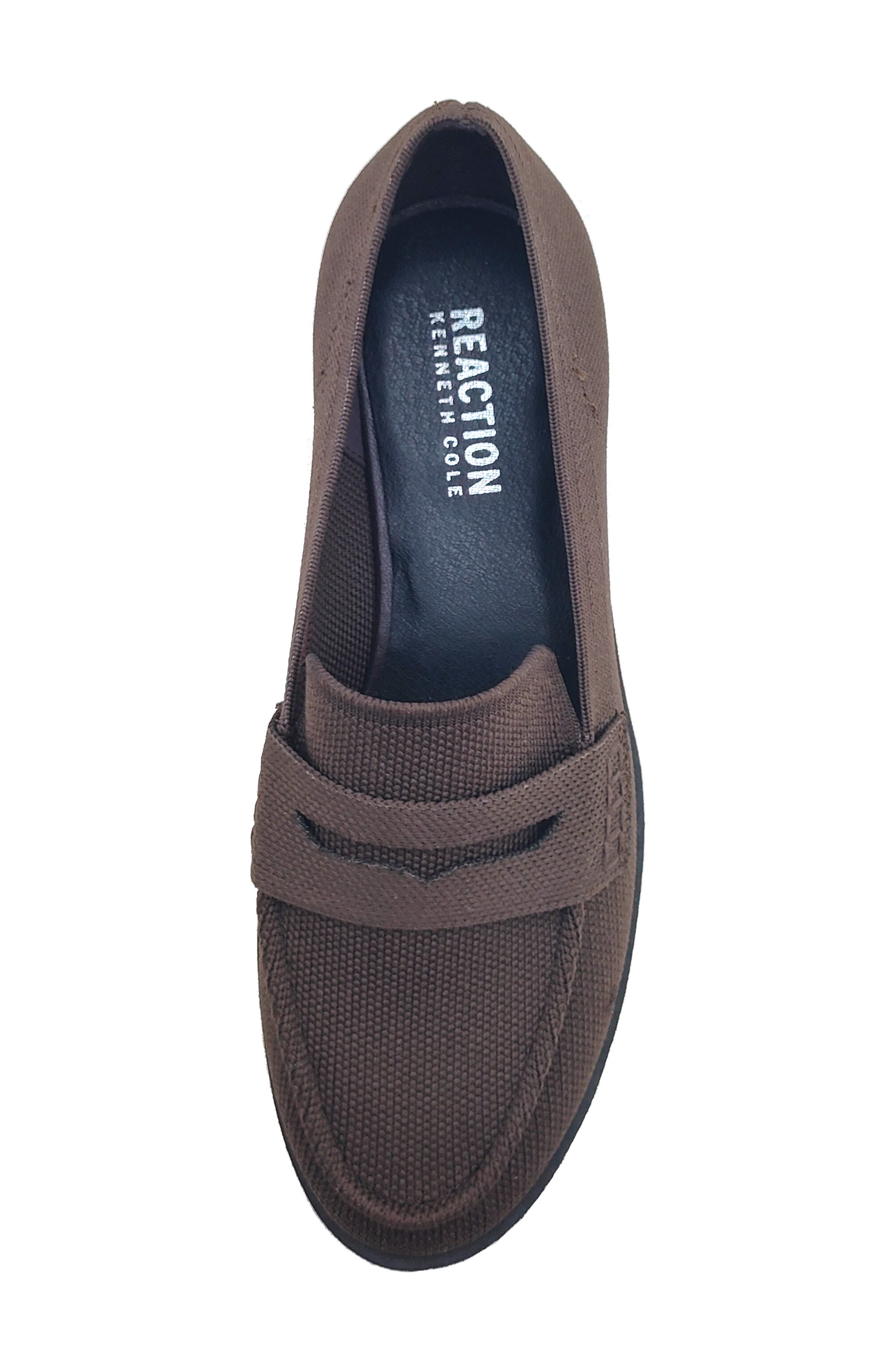 Reaction Kenneth Cole Feobe Knit Loafer, Alternate, color, Chocolate Knit
