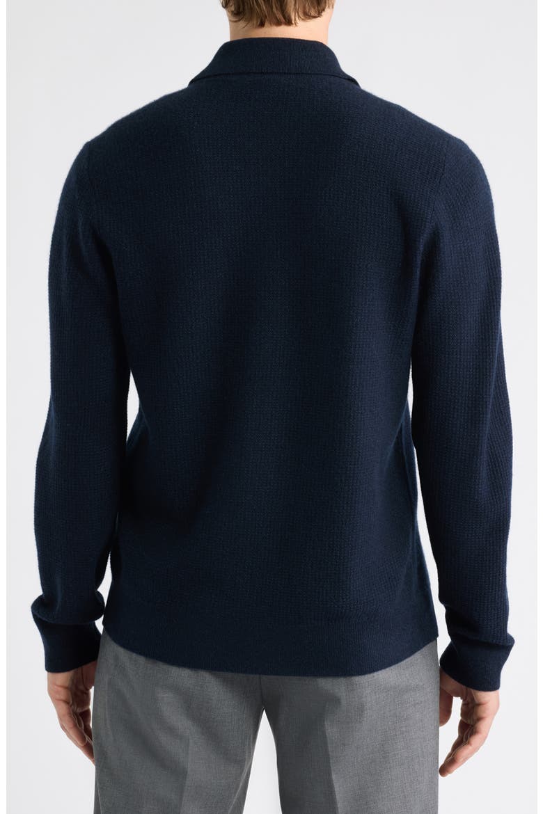 Lux Cashmere Cardigan Sweater, Alternate, color, NAVY NIGHT MARL