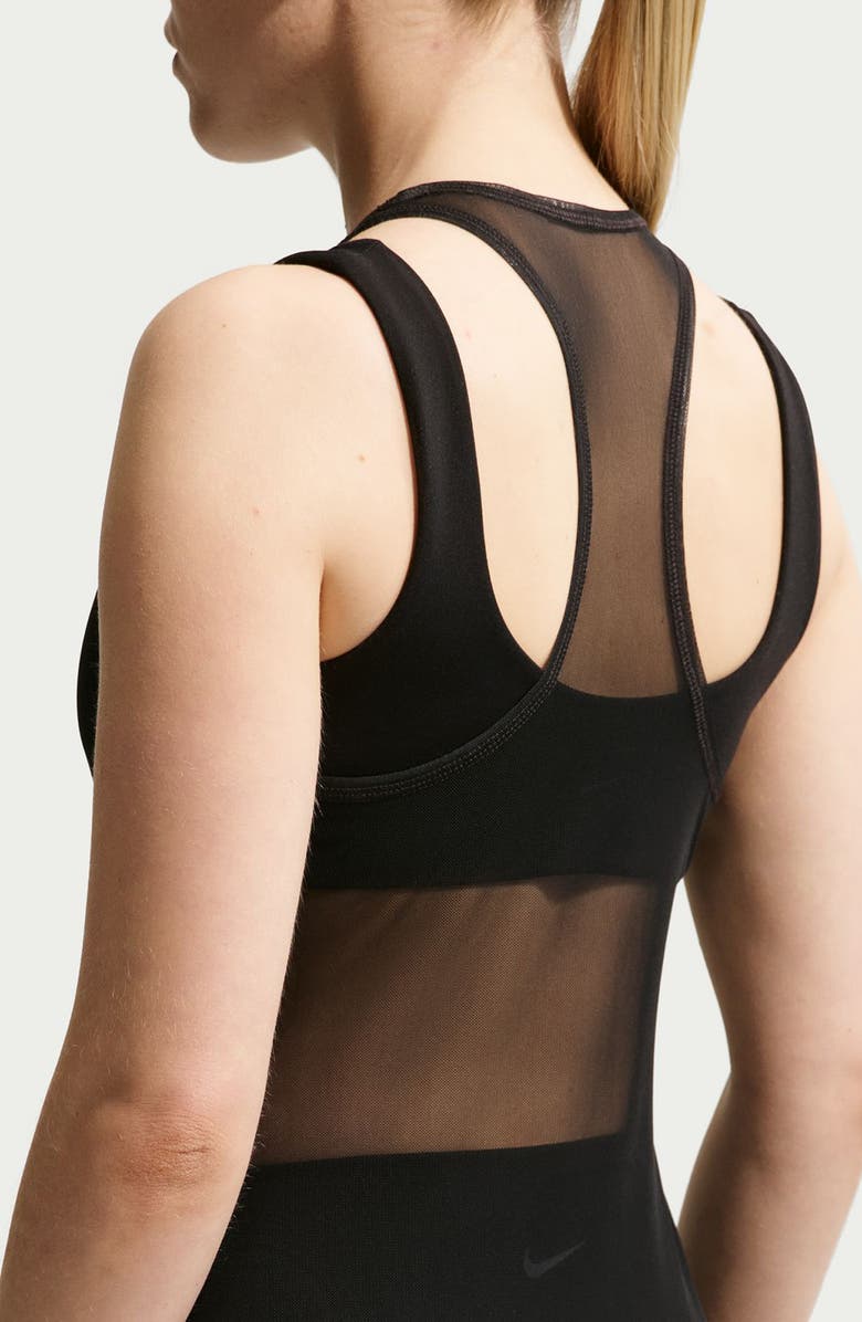 Nike Sportswear Tight Sheer Racerback Dress, Alternate, color, Black/ Sail