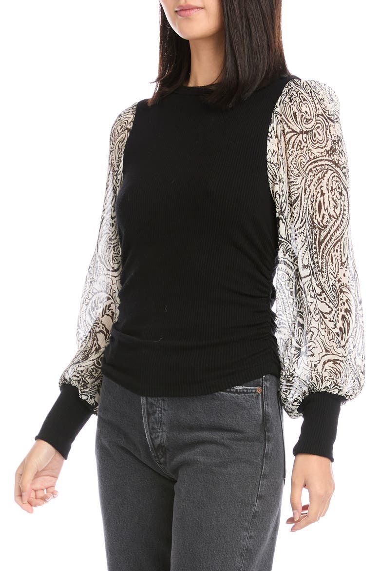 Bishop Long Sleeve Top, Alternate, color, BLACK