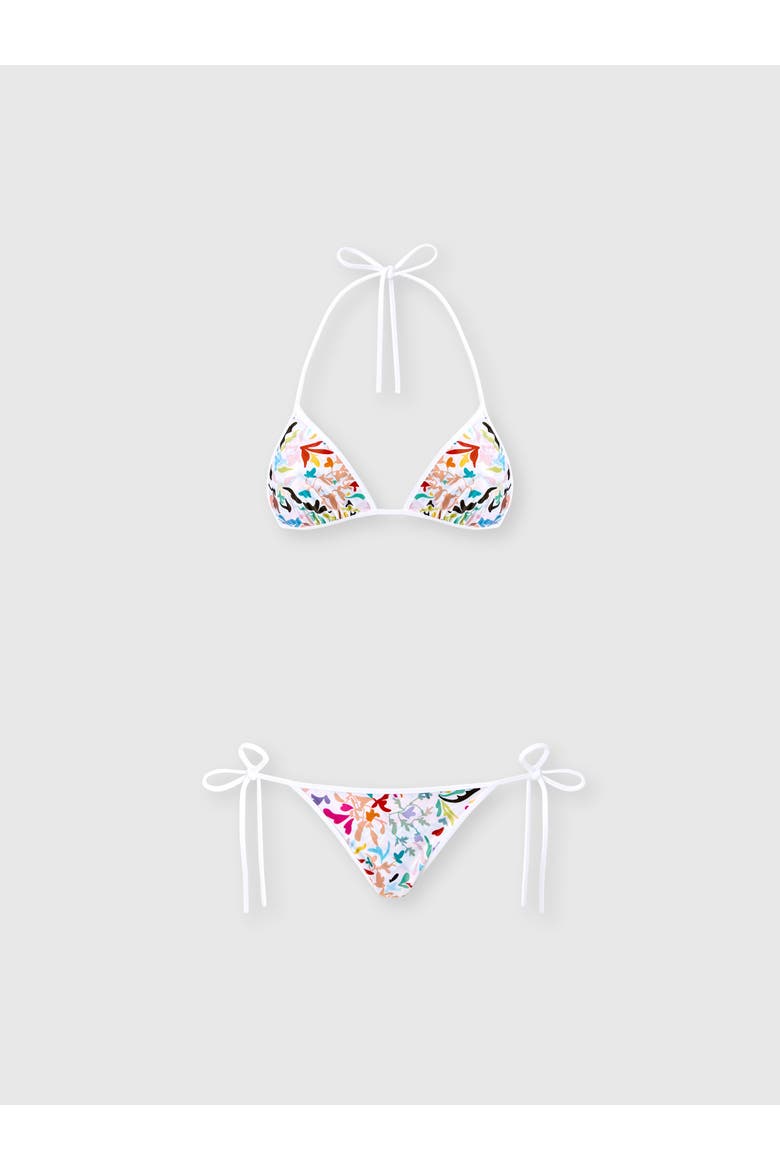 Bikini In Printed Stretch Fabric, Main, color, Multicoloured