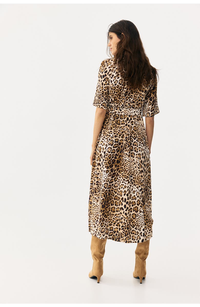 H&M Mama Before & After Shirt Dress, Alternate, color, Light Beige/Leopard Print