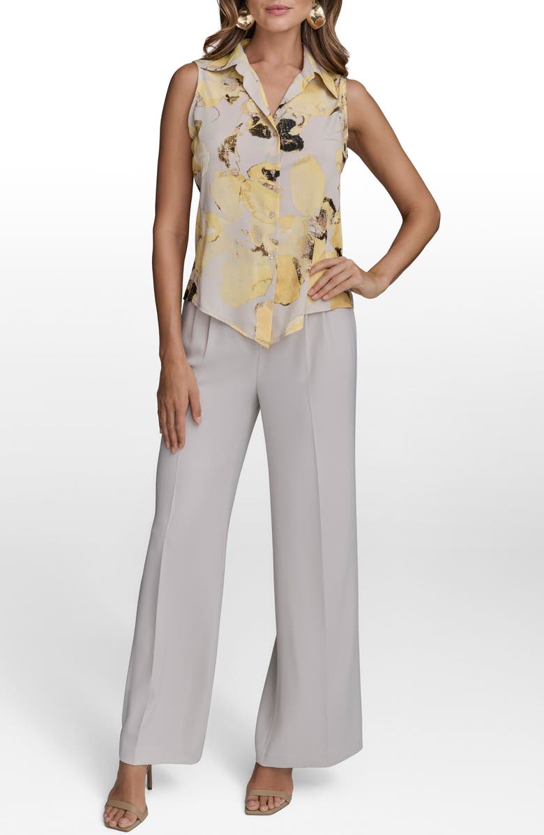 Donna Karan New York Print Sleeveless Shirt, Alternate, color, 