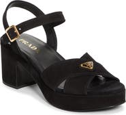 Prada Suede Platform Sandal