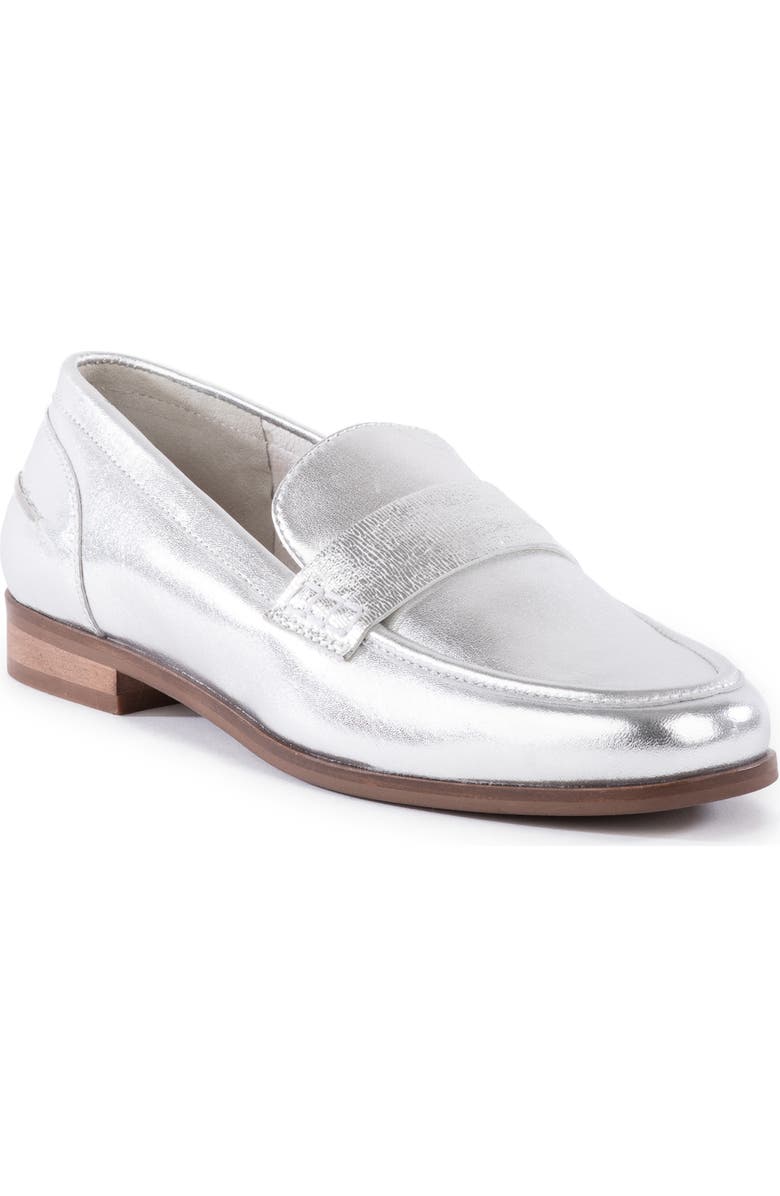Seychelles Sooner or Later Loafer, Main, color, Silver Leather