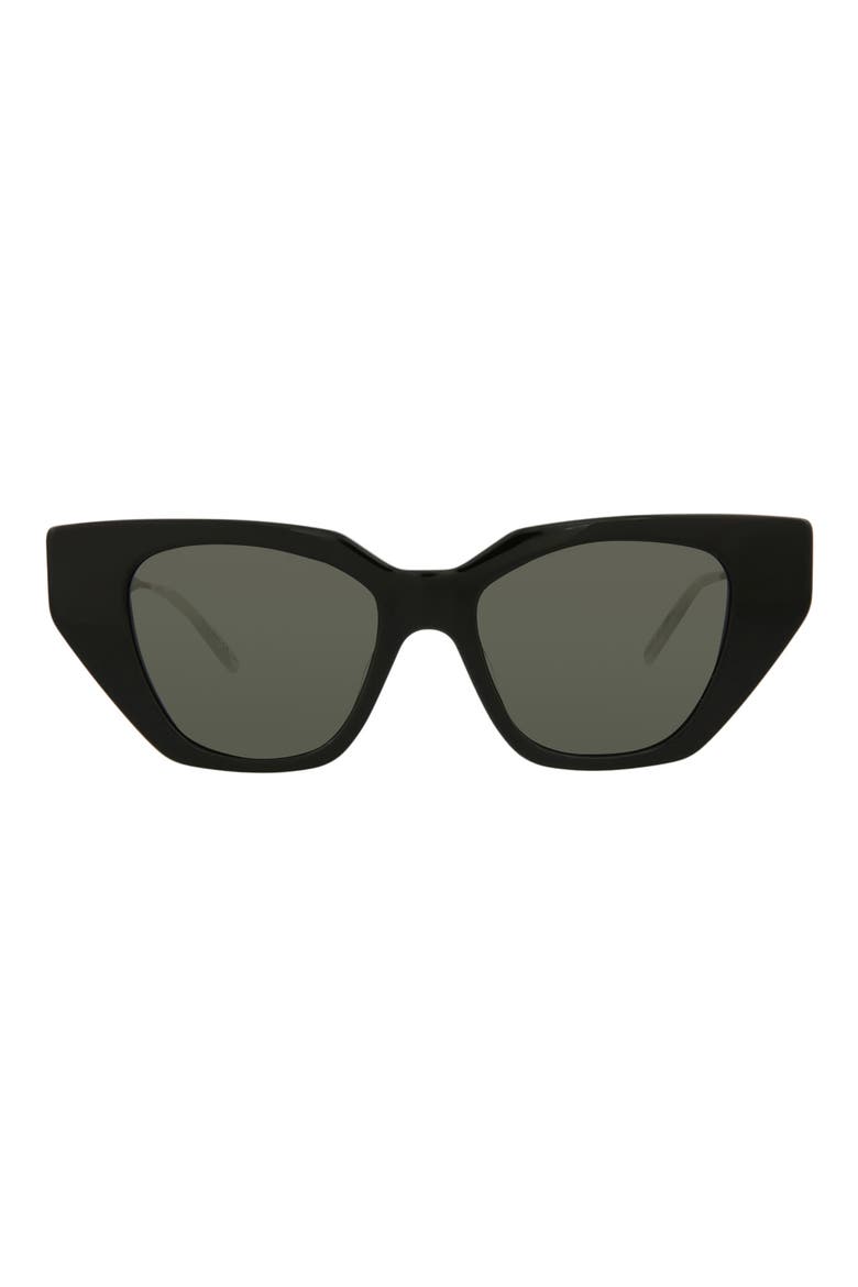 53mm Cat Eye Sunglasses, Main, color, BLACK SILVER GREY