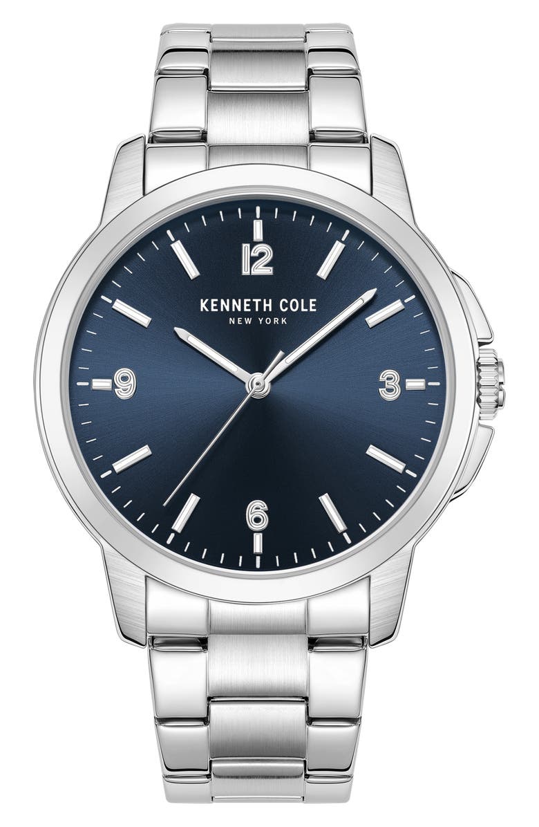 Kenneth Cole New York Classic Bracelet Watch, 44mm, Main, color, Silver