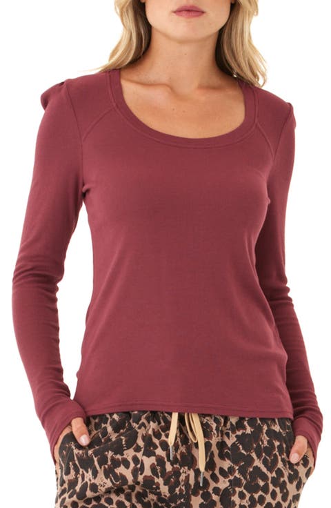 Nimia Feather Rib Top