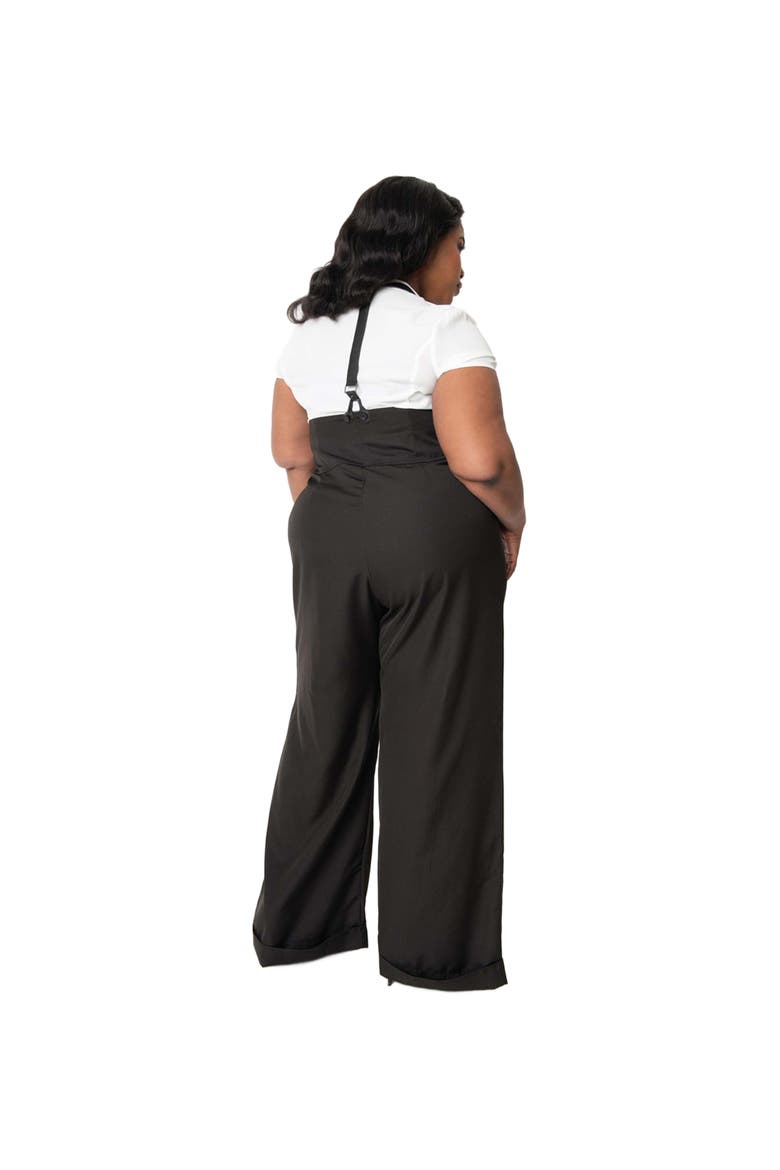 Plus Size Thelma High Waist Suspender Pants, Alternate, color, Black