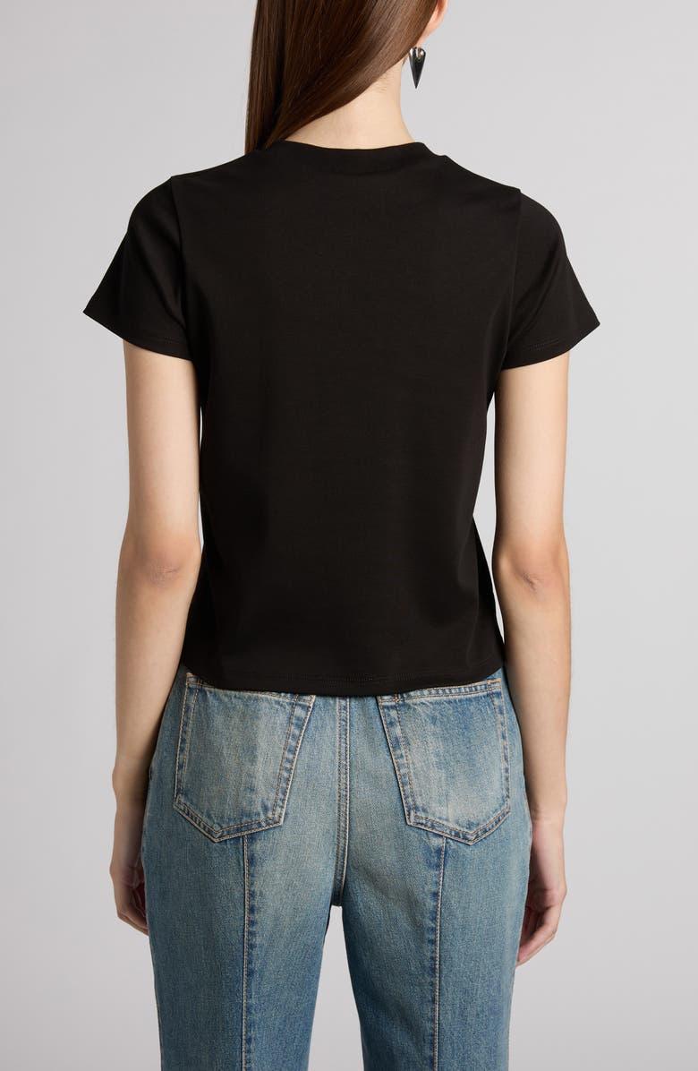 McQueen Embroidered Skull T-Shirt, Alternate, color, Black