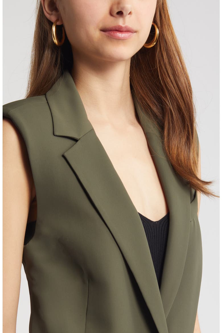 Tailored Long Vest, Alternate, color, GREEN CITY