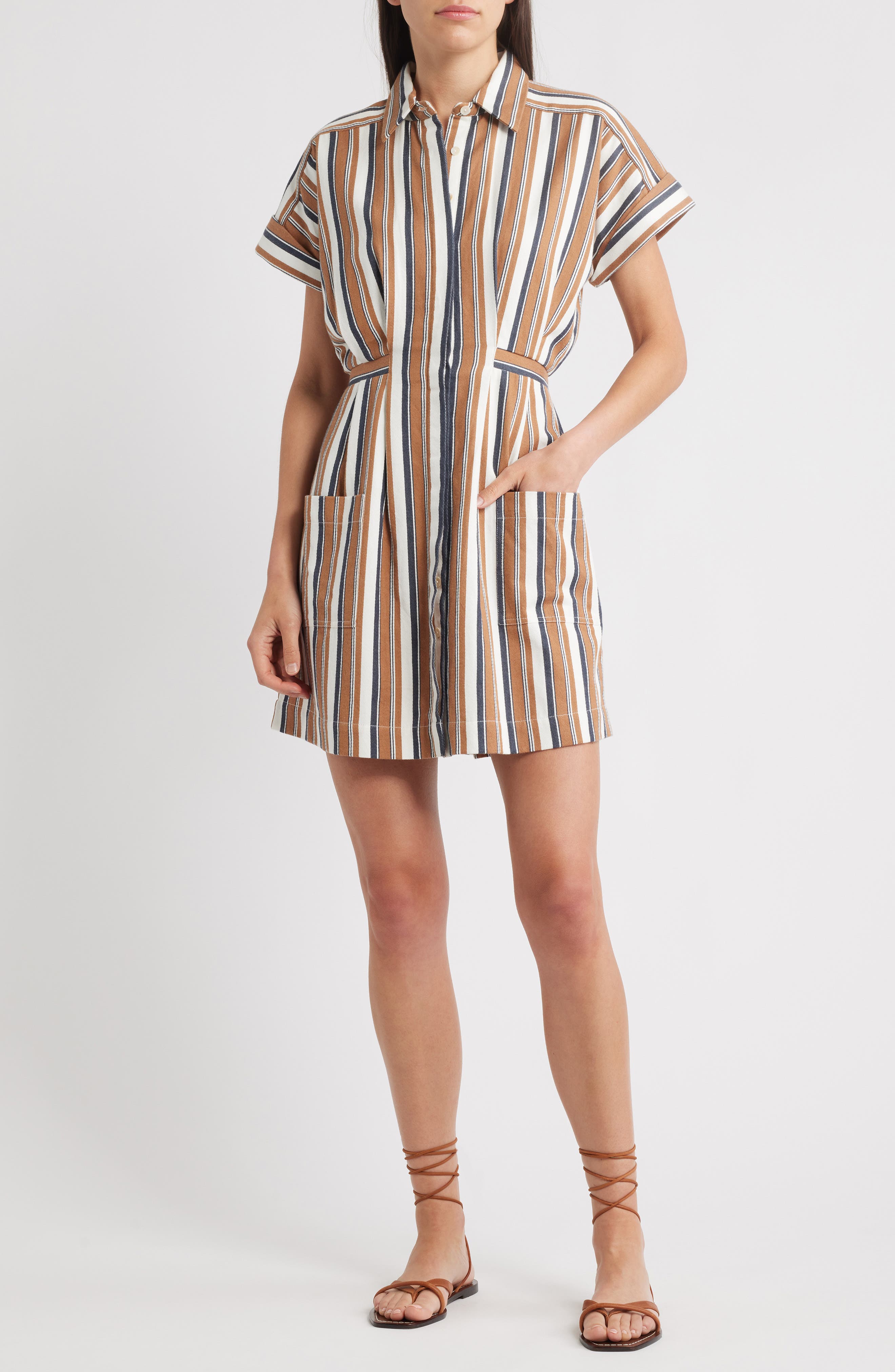 Cleobella Sable Stripe Shirtdress