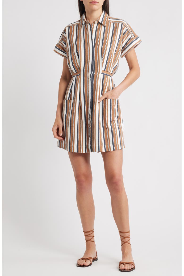 Sable Stripe Shirtdress, Main, color, GIATTA STRIPE