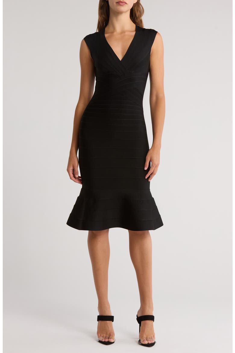 The Sophie Bandage Dress, Main, color, BLACK