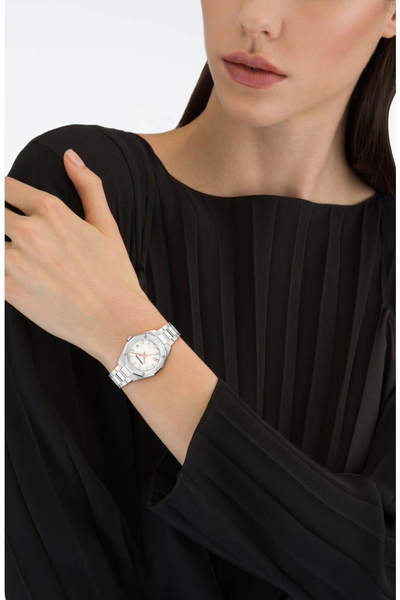Edge Bracelet Watch, 28mm, Alternate, color, STAINLESS STEEL