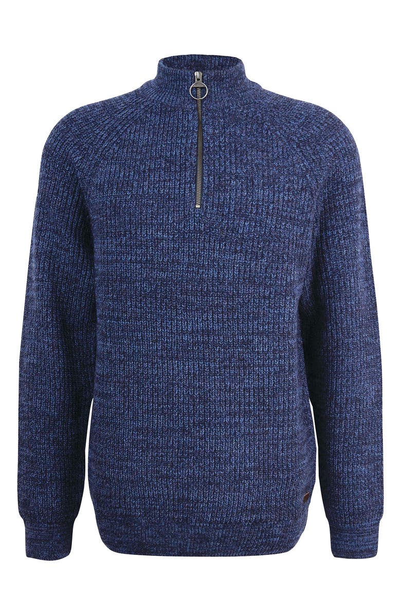 Barbour Horseford Wool Half-Zip Sweater, Alternate, color, Navy