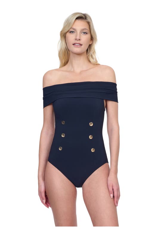 Gottex Monte Carlo Off Shoulder One Piece In Black