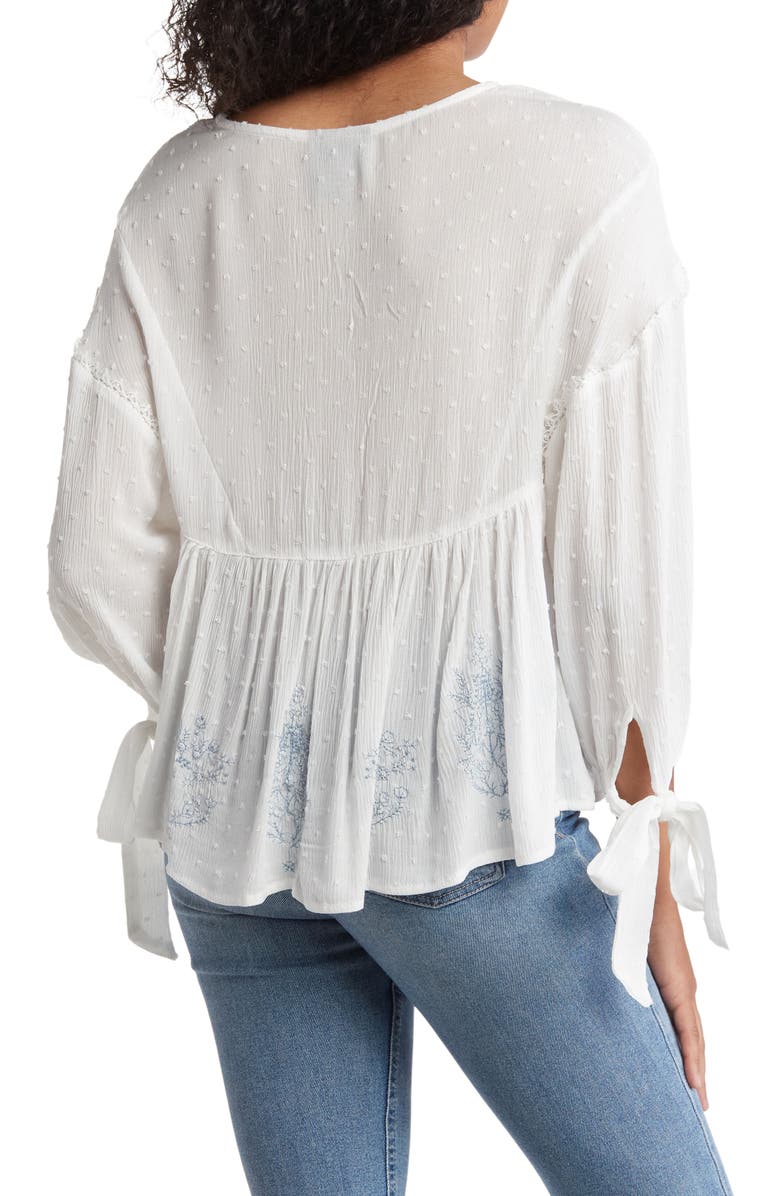 Forgotten Grace Swiss Dot Embroidered Shirt, Alternate, color, 