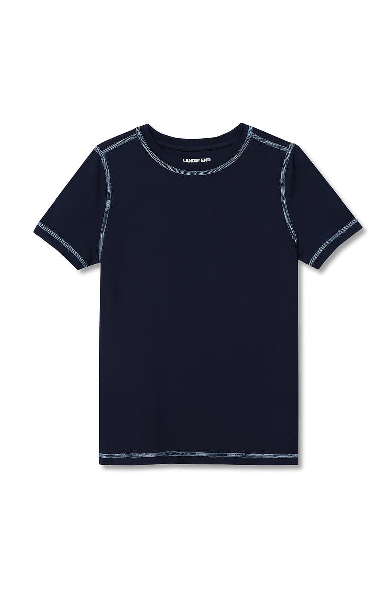 Lands' End Boys Performance Tee Shirt, Main, color, Classic Navy