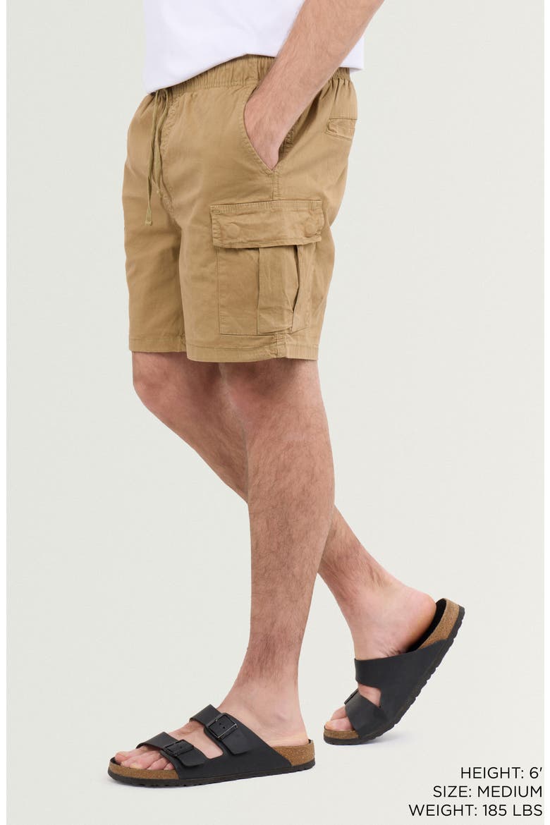 6-Inch Pull-On Cotton Shorts, Alternate, color, WOOD