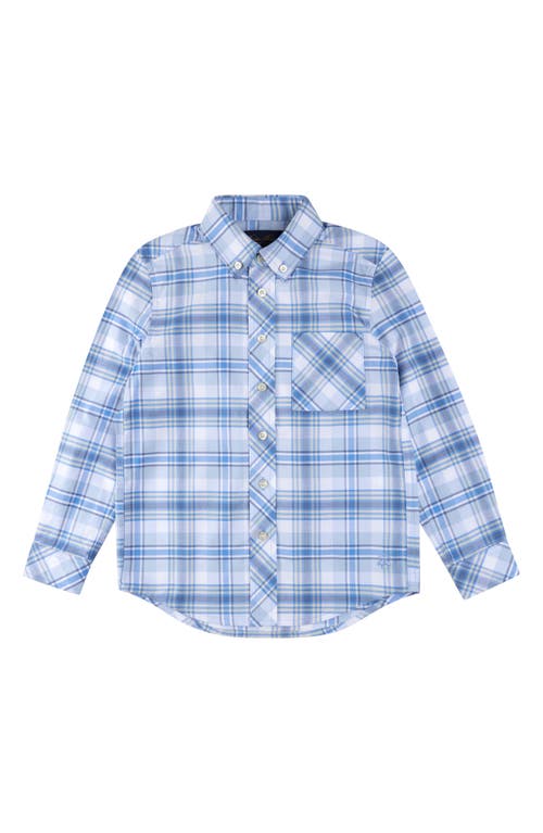 Brooks Brothers Kids' Plaid Cotton Button-down Shirt In Blue