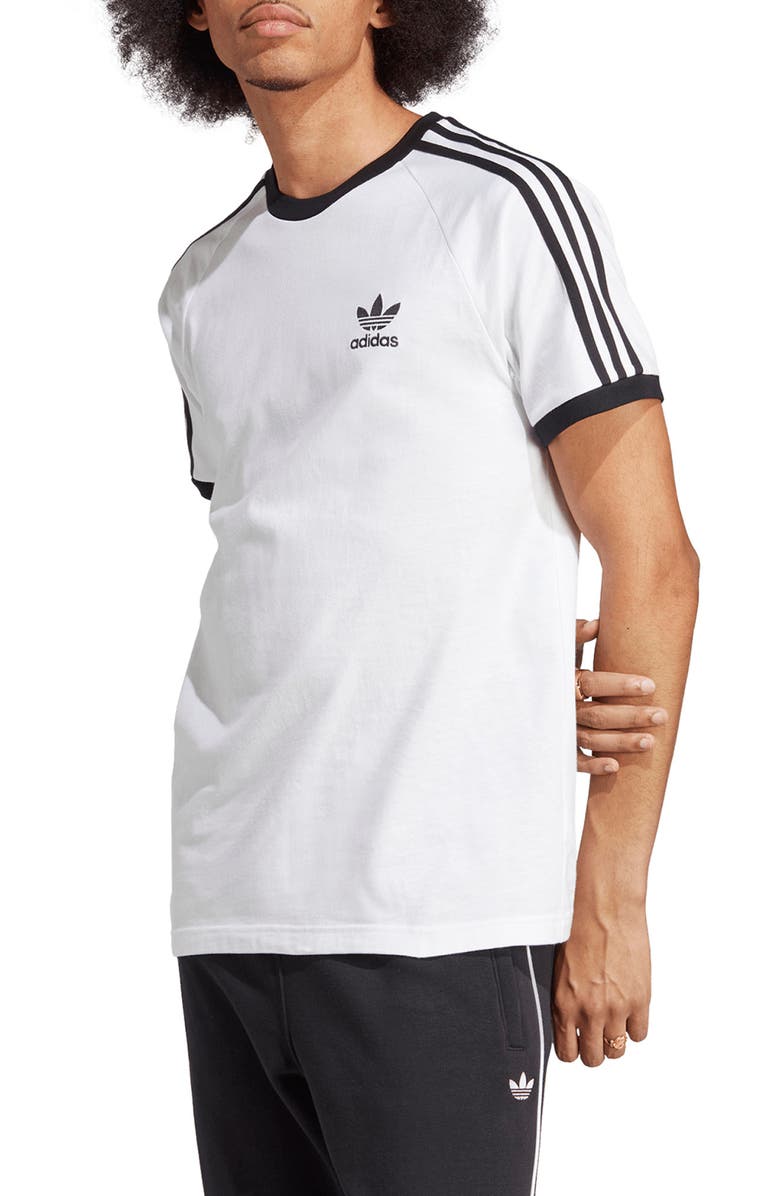 adidas Adicolor 3-Stripes T-Shirt, Main, color, White