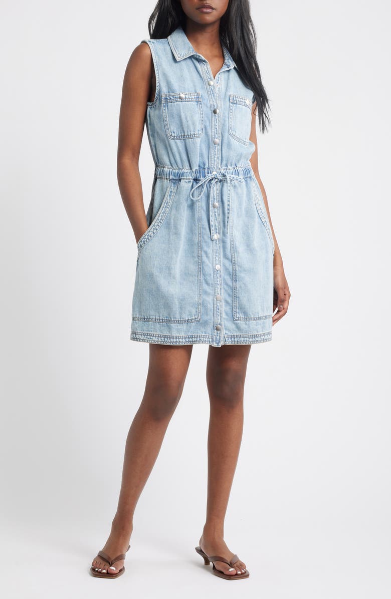 Rails Erica Sleeveless Denim Minidress, Main, color, 