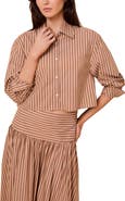 Solid & Striped Avril Cropped Striped Shirt