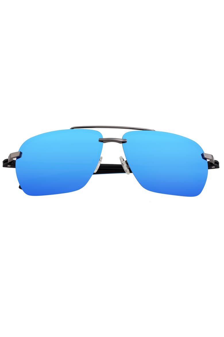 Lennox Polarized Sunglasses, Alternate, color, Gunmetal/Blue